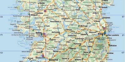 Обзорная карта Ирландии