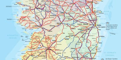 Ирландия автобусные маршруты карте