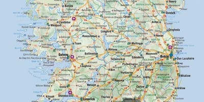 Ирландия карта проезда