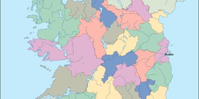 Карта Ирландии векторная карта 
