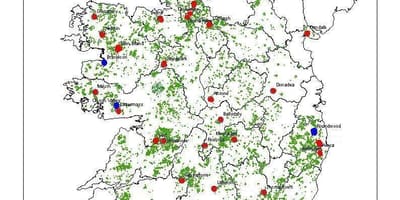 Карта Ирландии леса