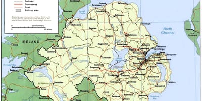 Карта Северная Ирландия