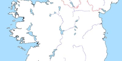 Карта пустая карту Ирландии с реки
