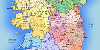 Большая подробная карта Ирландии