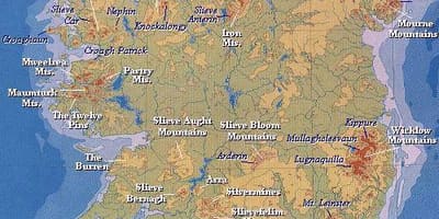 Карта горы Ирландии 