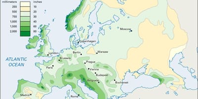 Дождевой карте Ирландии