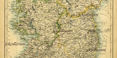 Старинная карта Ирландии