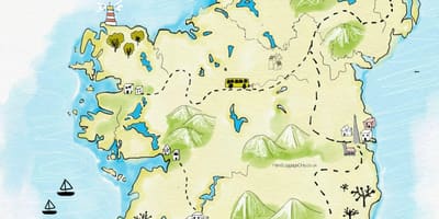Карта мест для посещения в Ирландии