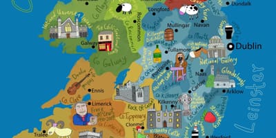 Мультфильм карта Ирландии