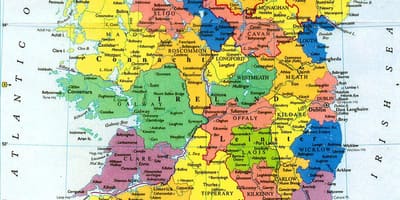 Большая настенная карта Ирландии