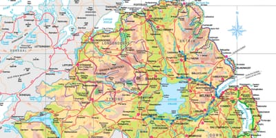 Северной Ирландии на карте