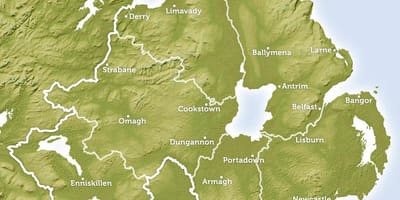 Карта региональная карта Северной Ирландии