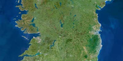Карта спутниковая карта Ирландии