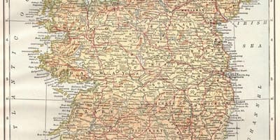 Ирландия Винтаж карте