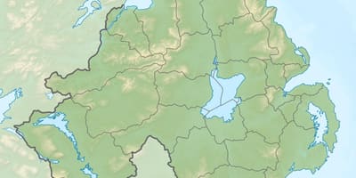 Карта физическая карта Северной Ирландии