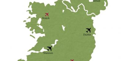 Международные аэропорты Ирландии на карте